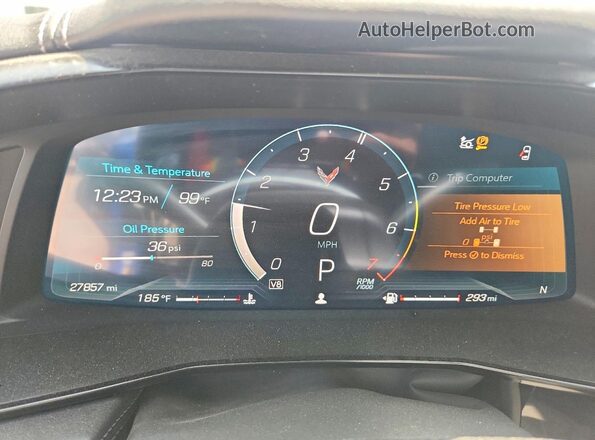1G1YB2D46R5117435 2024 CHEVROLET CORVETTE Blue Widok zestawu wskaźników