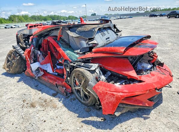 1G1YB2D47M5106128 2021 CHEVROLET CORVETTE Красный Передняя правая четверть