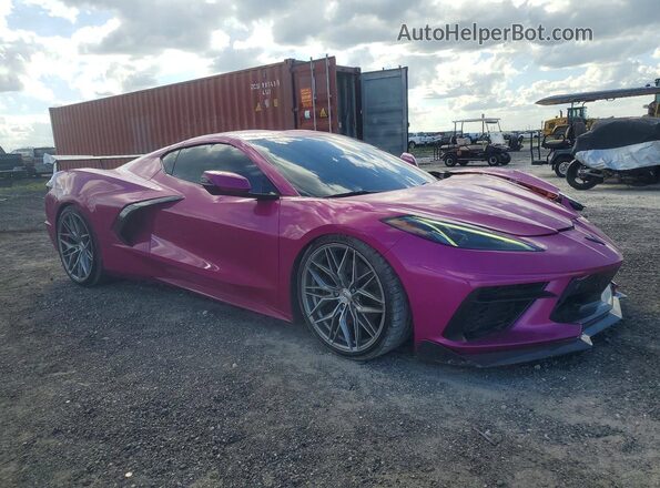 1G1YB2D48M5100449 2021 CHEVROLET CORVETTE Розовый Передняя правая четверть