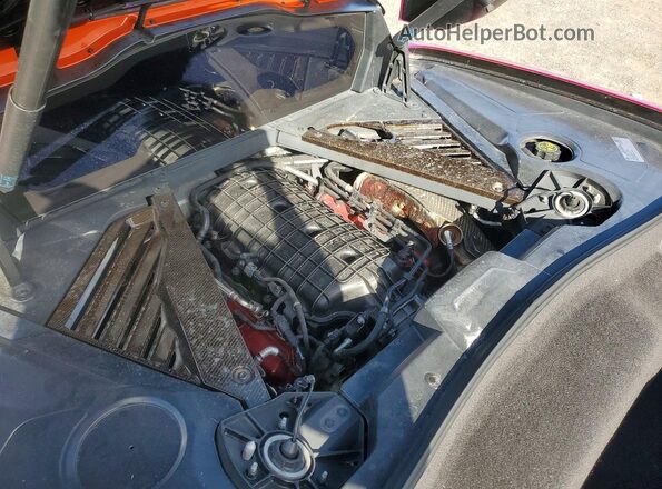 1G1YB2D48M5100449 2021 CHEVROLET CORVETTE Розовый Вид задней части салона