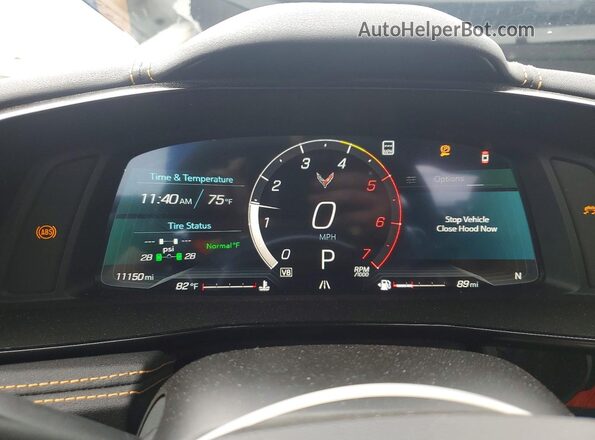 1G1YB2D48P5126652 2023 CHEVROLET CORVETTE Синий Вид щитка приборов