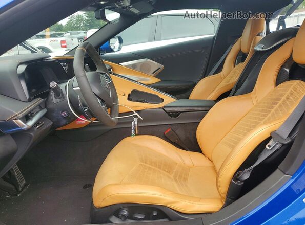 1G1YB2D48P5126652 2023 CHEVROLET CORVETTE Синий Вид салона спереди
