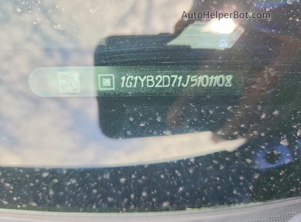 1G1YB2D71J5101108 2018 CHEVROLET CORVETTE Blue VIN sticker view