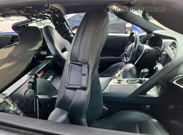 1G1YB2D71J5101108 2018 CHEVROLET CORVETTE Blue Rear seats view