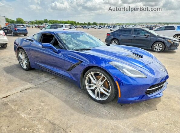 1G1YB2D71J5101108 2018 CHEVROLET CORVETTE Blue Front right