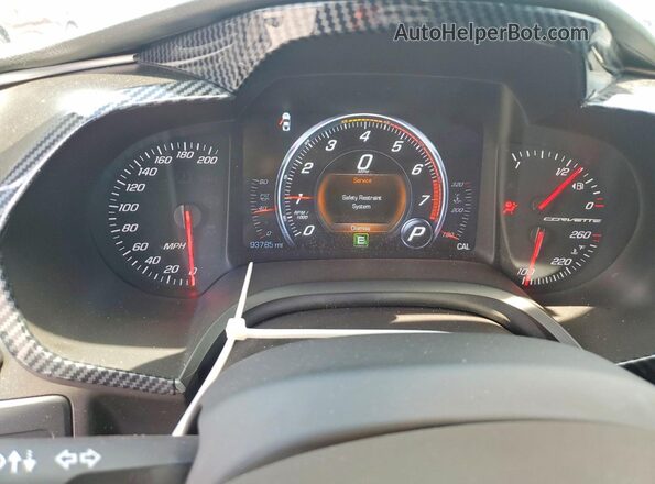 1G1YB2D72K5115505 2019 CHEVROLET CORVETTE Black Widok zestawu wskaźników