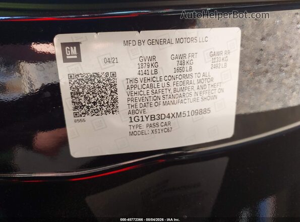 1G1YB3D4XM5109885 2021 CHEVROLET CORVETTE Red Вид підкапотного простору