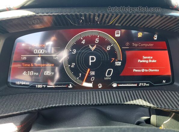 1G1YC2D42P5104028 2023 CHEVROLET CORVETTE Серый Вид щитка приборов