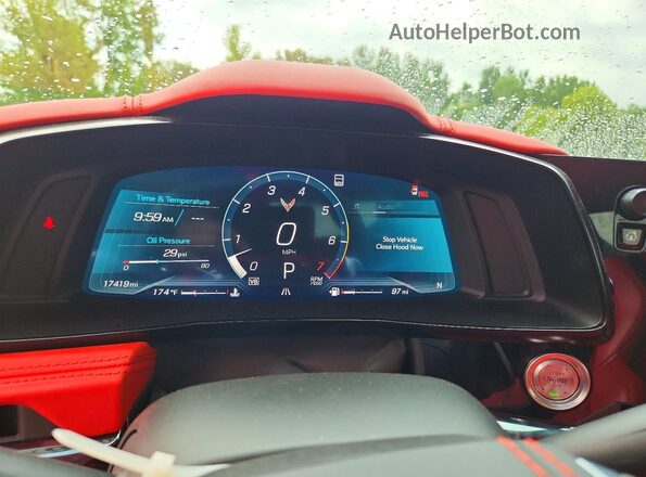 1G1YC2D43P5106192 2023 CHEVROLET CORVETTE White ხელსაწყოთა პანელის ხედი