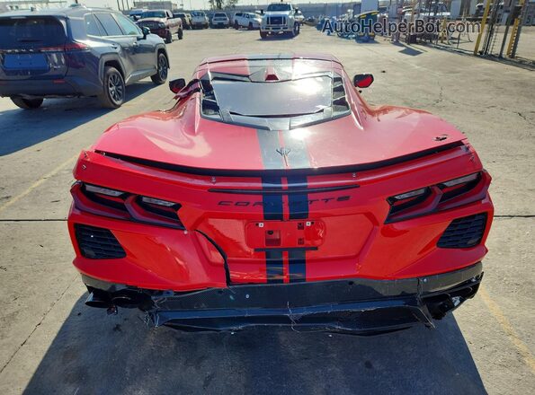 1G1YC2D44M5117083 2021 CHEVROLET CORVETTE Red ძრავის განყოფილების ხედი