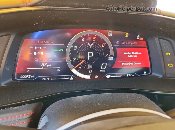 1G1YC2D44M5117083 2021 CHEVROLET CORVETTE Red 