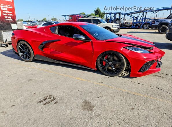 1G1YC2D44M5117083 2021 CHEVROLET CORVETTE Red წინა პანელის ხედი