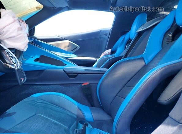 1G1YC2D47P5111797 2023 CHEVROLET CORVETTE Blue Вид салону спереду