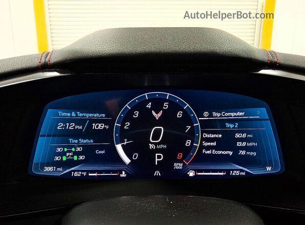 1G1YD2D33S5606558 2025 CHEVROLET CORVETTE Белый Вид щитка приборов