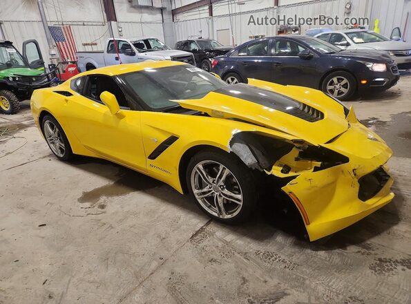 1G1YD2D73H5109652 2017 CHEVROLET CORVETTE Желтый Передняя правая четверть