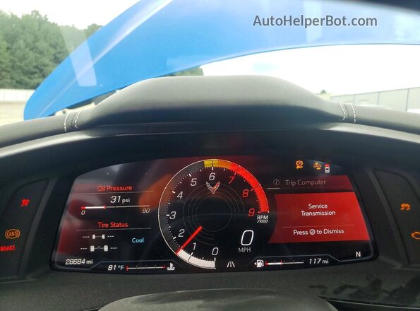 1G1YF2D35R5604556 2024 CHEVROLET CORVETTE Синий Вид щитка приборов