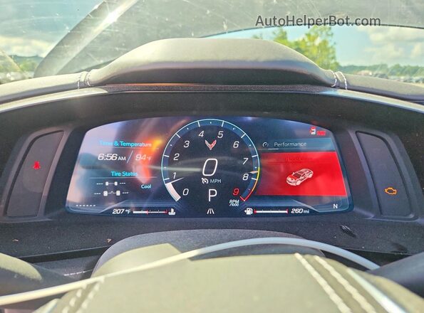 1G1YF3D34S5607587 2025 CHEVROLET CORVETTE Black Vista del cuadro de instrumentos