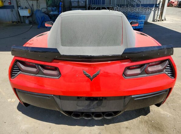 1G1YG2D76H5104940 2017 CHEVROLET CORVETTE Red უკანა ხედი