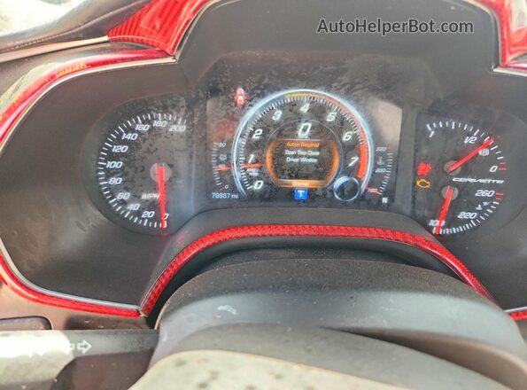 1G1YL2D75G5124395 2016 CHEVROLET CORVETTE Red Սարքավորումների վահանակի տեսք