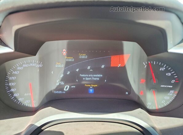 1G1YN2D60H5602094 2017 CHEVROLET CORVETTE Charcoal Widok zestawu wskaźników