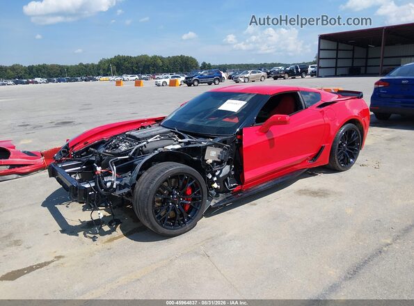 1G1YS2D60K5603956 2019 CHEVROLET CORVETTE Red Vista tres cuartos delantera izquierda