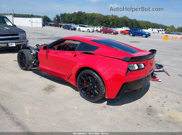 1G1YS2D60K5603956 2019 CHEVROLET CORVETTE Red Trasero izquierdo