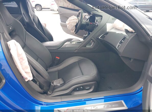 1G1YS2D62K5603604 2019 CHEVROLET CORVETTE Синий Вид салона спереди