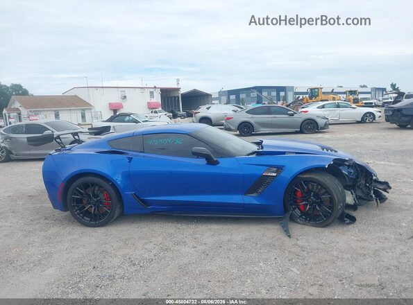 1G1YS2D62K5603604 2019 CHEVROLET CORVETTE Синий Панорамный вид салона 360°