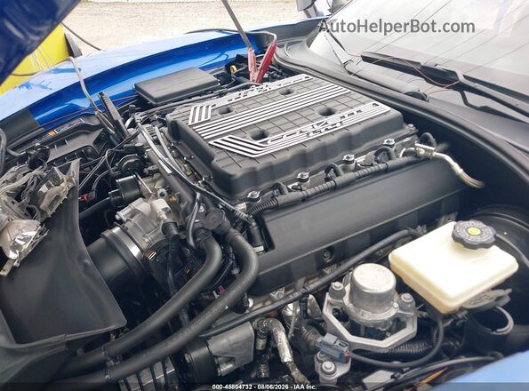 1G1YS2D62K5603604 2019 CHEVROLET CORVETTE Синий Вид сзади