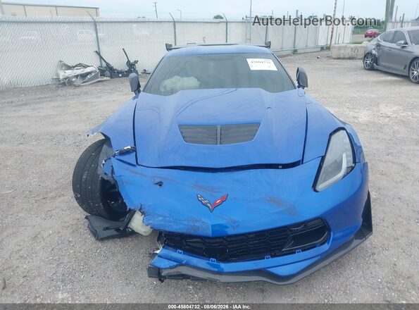 1G1YS2D62K5603604 2019 CHEVROLET CORVETTE Синий Вид задней части салона