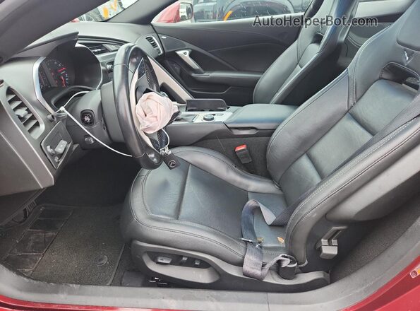 1G1YS2D69K5605043 2019 CHEVROLET CORVETTE Red Вид салону спереду