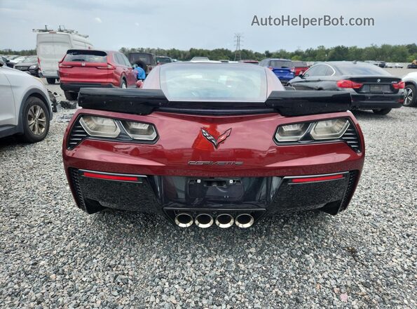 1G1YS2D69K5605043 2019 CHEVROLET CORVETTE Red Вид ззаду