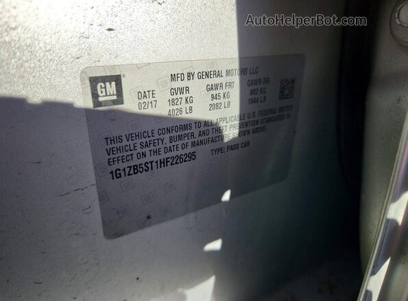 1G1ZB5ST1HF226295 2017 CHEVROLET MALIBU Silver Vista del compartimento del motor