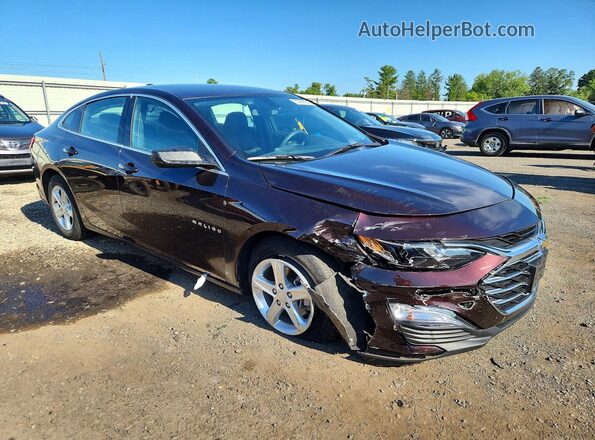 1G1ZB5ST1MF025314 2021 CHEVROLET MALIBU Темно-бордовый Передняя правая четверть