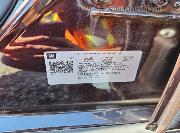 1G1ZB5ST1MF025314 2021 CHEVROLET MALIBU Темно-бордовый Вид подкапотного пространства