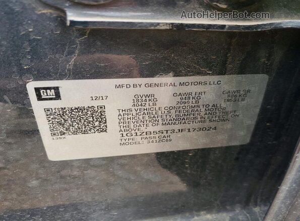 1G1ZB5ST3JF173024 2018 CHEVROLET MALIBU Blue Engine compartment view