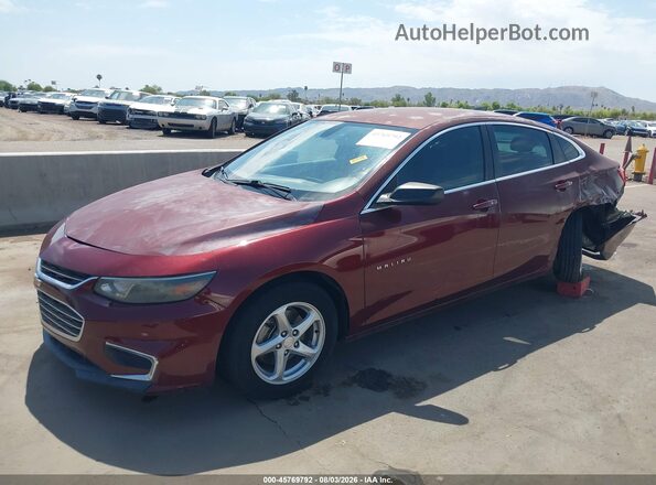 1G1ZB5ST5GF266538 2016 CHEVROLET MALIBU Red Առջևի ձախ երեք քառորդ տեսարան