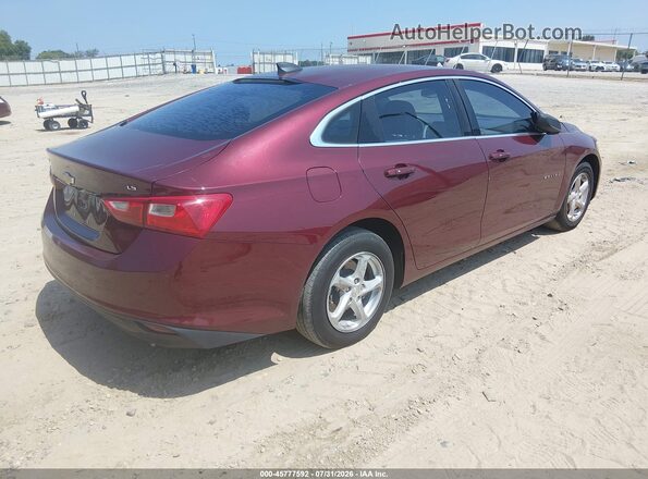 1G1ZB5ST5GF328486 2016 CHEVROLET MALIBU Burgundy უკანა მარჯვენა