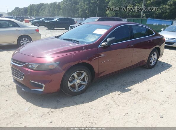 1G1ZB5ST5GF328486 2016 CHEVROLET MALIBU Burgundy წინა მარცხენა ხედი სამი მეოთხედიდან