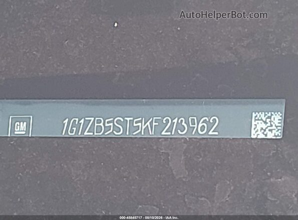1G1ZB5ST5KF213962 2019 CHEVROLET MALIBU Blue Widok komory silnika