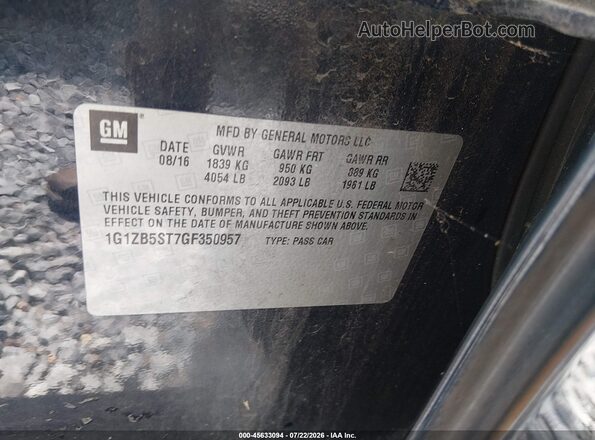 1G1ZB5ST7GF350957 2016 CHEVROLET MALIBU Blue Widok komory silnika