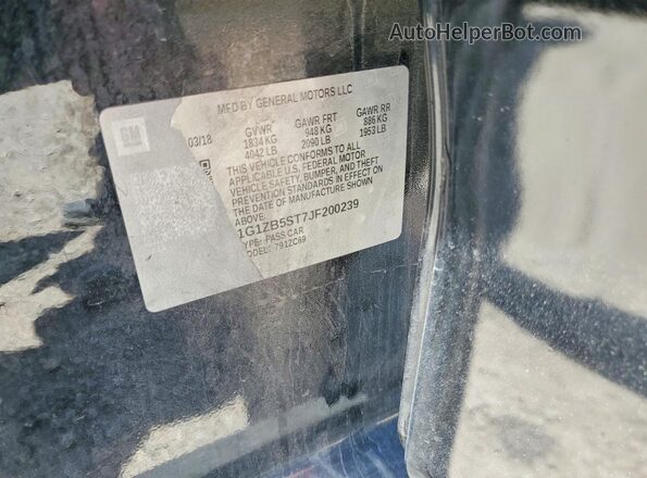 1G1ZB5ST7JF200239 2018 CHEVROLET MALIBU Черный Вид подкапотного пространства