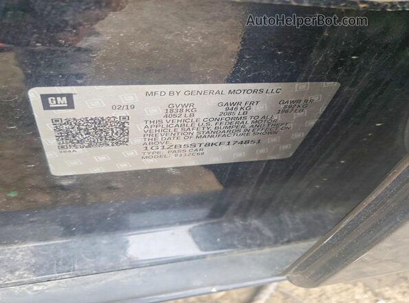 1G1ZB5ST8KF174851 2019 CHEVROLET MALIBU Black Вид підкапотного простору