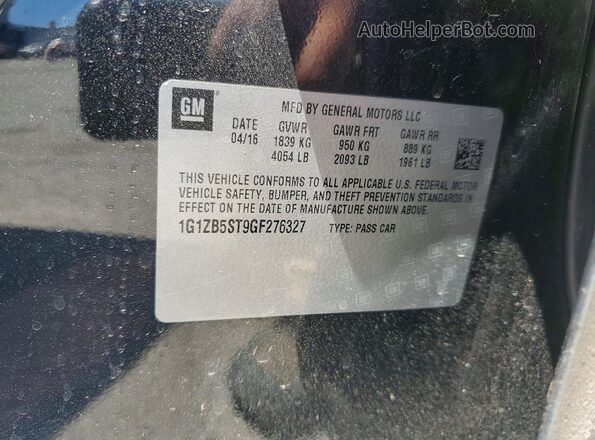 1G1ZB5ST9GF276327 2016 CHEVROLET MALIBU Black Widok komory silnika