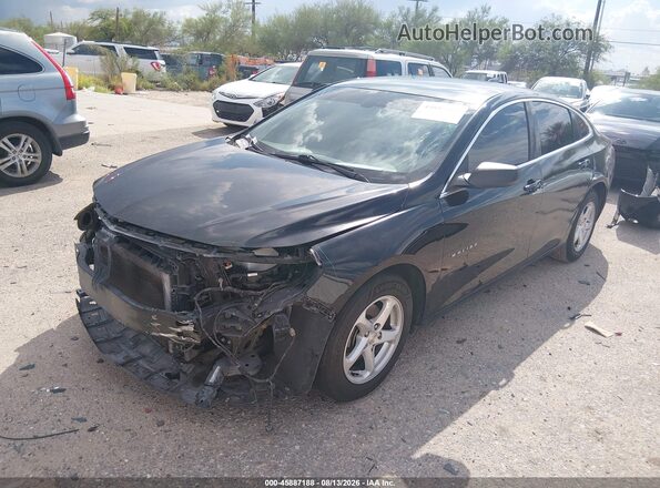 1G1ZB5ST9JF272270 2018 CHEVROLET MALIBU Black წინა მარცხენა ხედი სამი მეოთხედიდან