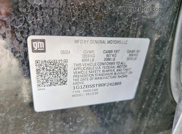 1G1ZB5ST9RF241869 2024 CHEVROLET MALIBU Black VIN կոդի պիտակի տեսք