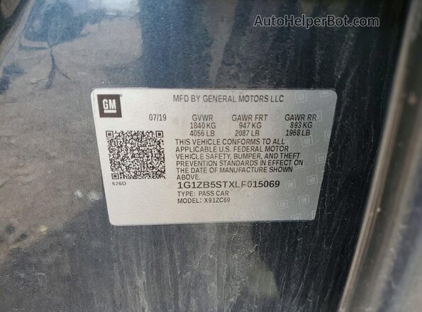 1G1ZB5STXLF015069 2020 CHEVROLET MALIBU Blue Widok komory silnika