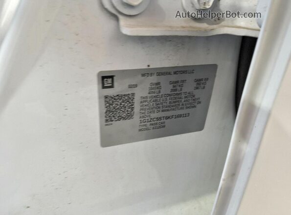 1G1ZC5ST6KF169113 2019 CHEVROLET MALIBU White Вид наклейки з VIN-кодом