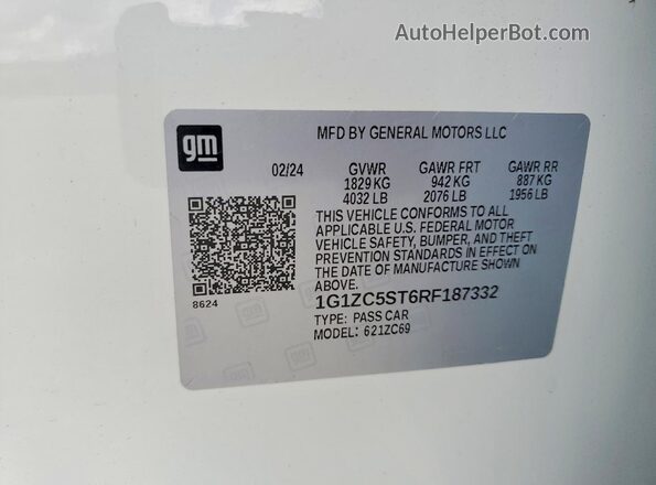 1G1ZC5ST6RF187332 2024 CHEVROLET MALIBU White Շարժիչի բաժամունքի տեսք