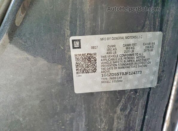 1G1ZD5ST0JF124373 2018 CHEVROLET MALIBU Charcoal Widok komory silnika